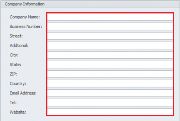 Setting up invoice 6